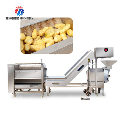 Roller washing and cutting production line Fruit Vegetable FOOD processing production Machine